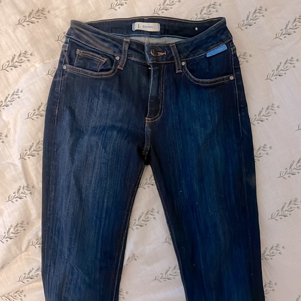 1 Denim • Super Dark Wash Mid-Rise Skinny Jeans (Size 26)